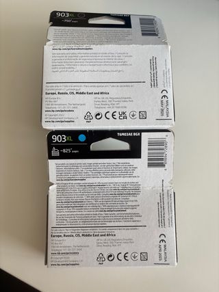 Tintas HP 903XL Black y Cyan