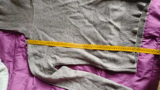 Maglioncino collo alto beige/grigio taglia unica