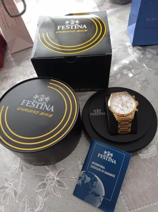 Reloj Festina Chrono Bike Dorado PARA HOMBRE