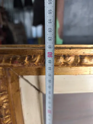 Cuadro antiguo pintado a mano grande