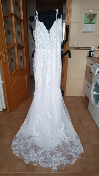 Espectacular Vestido de Novia Blanco