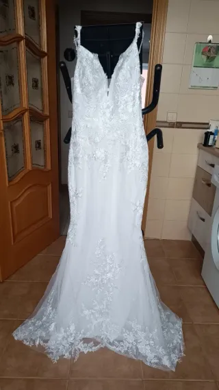 Espectacular Vestido de Novia Blanco