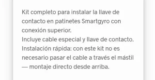 Llave de contacto Smartgyro con 2 llaves