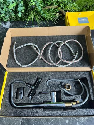 Grifo cocina extraíble Inox giratorio 360° gris acero