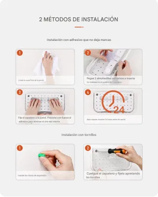 Zapatero Baffect Pared 4 Piezas