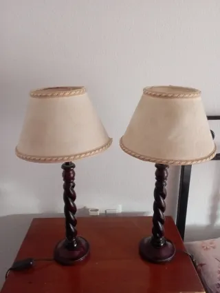 Lámparas de mesa de madera (2 unidades)