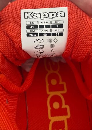 Tênis Kappa Laranja e Cinza Novos