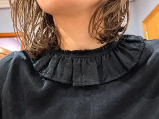 Blusa Zara Gótica Volantes Manga Acampanada M