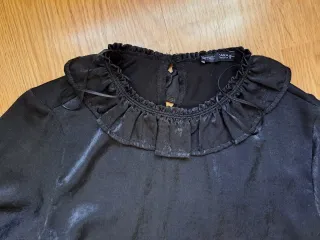 Blusa Zara Gótica Volantes Manga Acampanada M