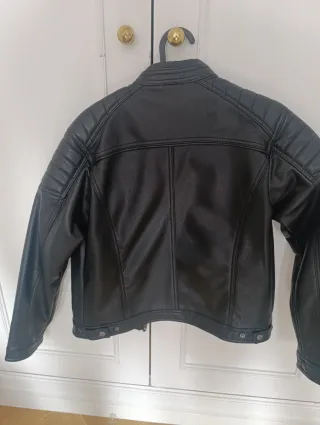 Chaqueta Biker Cuero Jack & Jones Negra