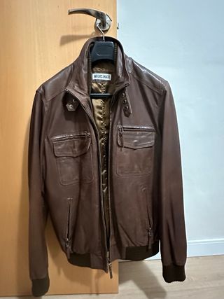 Cazadora de piel marrón Talla 50-52