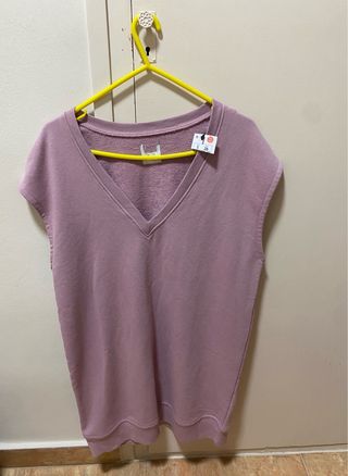 Chaleco oversize rosa