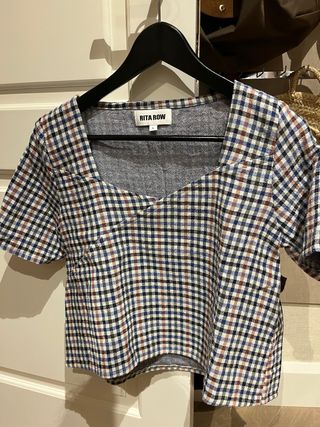 Blusa Rita Row cuadros talla L