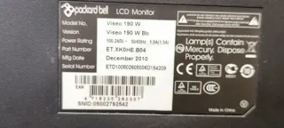 Monitor Packard Bell 19 Negro