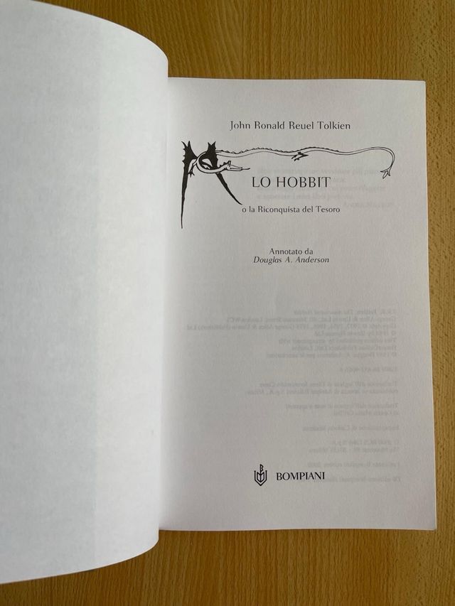 J.R.R. Tolkien Lo Hobbit Annotato Bompiani 2002
