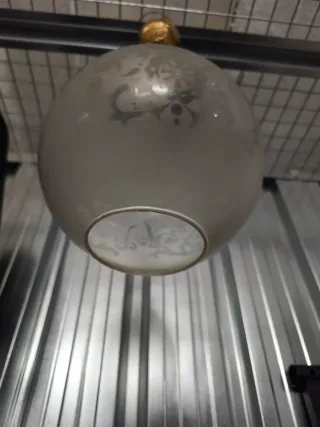 Lámpara colgante vintage cristal y metal