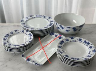 Vajilla Vista Alegre Flores Azules