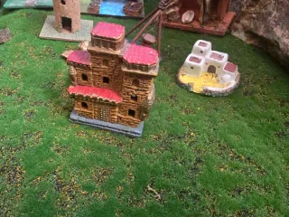 Presepe stock: casette, ponti, mulino