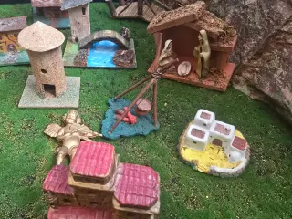 Presepe stock: casette, ponti, mulino