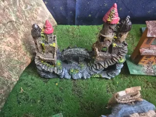 Presepe stock: casette, ponti, mulino