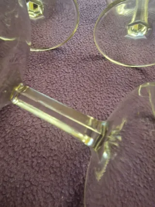 4 copas de cristal vintage