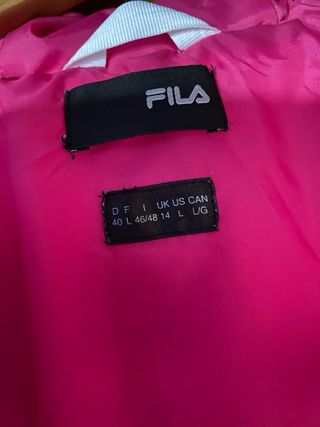 Chaqueta Fila Nieve Blanca y Rosa