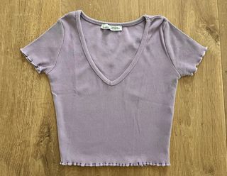 Crop top malva Pull&Bear Talla XS