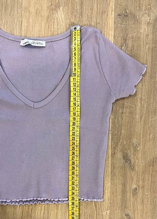Crop top malva Pull&Bear Talla XS