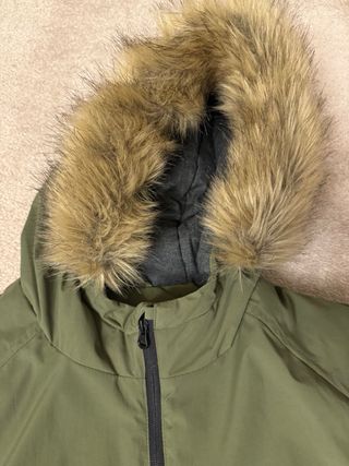 Parka Mango verde 13/14 años con 2 usos