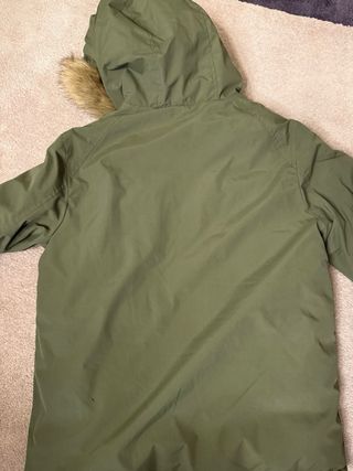 Parka Mango verde 13/14 años con 2 usos