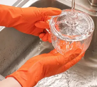 Guantes Nitrilo Gruesos Talla L Naranja