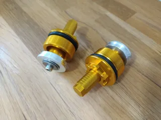 Tapones Precarga Horquilla Moto Dorados