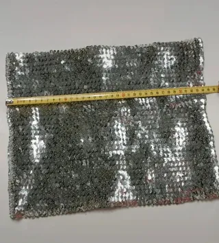 Top lentejuelas Stradivarius plateado