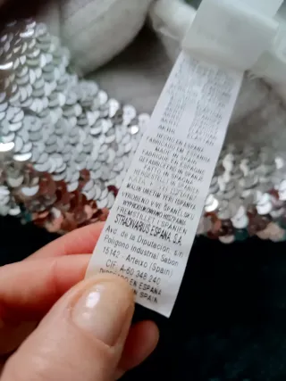 Top lentejuelas Stradivarius plateado