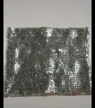 Top lentejuelas Stradivarius plateado