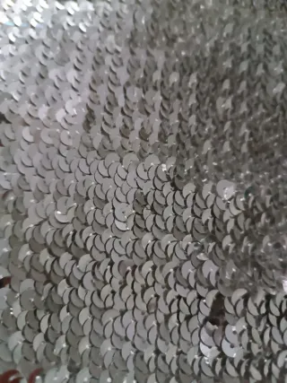 Top lentejuelas Stradivarius plateado