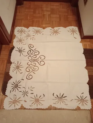 Centro Tavola Vintage Anni 50 Ricamato