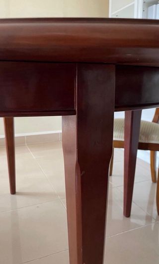 Mesa y 6 Sillas Comedor Madera 115 extensible, 160