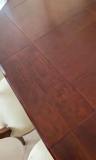 Mesa y 6 Sillas Comedor Madera 115 extensible, 160