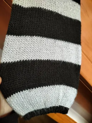 Jersey rayas negro y plata