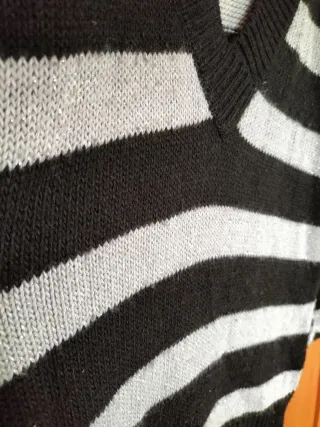 Jersey rayas negro y plata