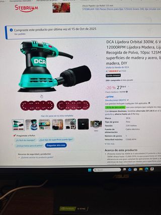 Lijadora orbital y sierra circular