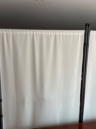 4 Biombos Tela Blanca 80x170cm