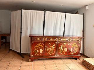 4 Biombos Tela Blanca 80x170cm