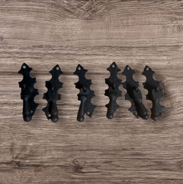 Tiradores negros vintage (6 unidades)