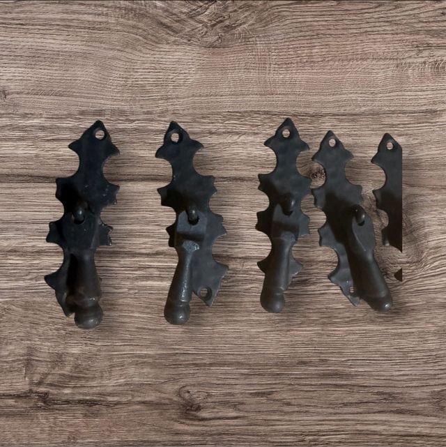 Tiradores negros vintage (6 unidades)