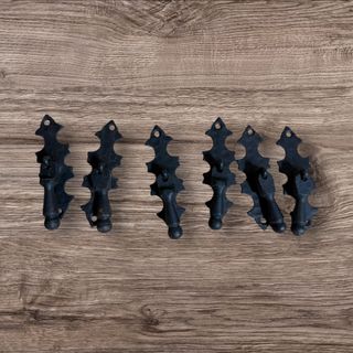 Tiradores negros vintage (6 unidades)