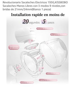 Sacaleches Eléctrico Manos Libres Kissbobo