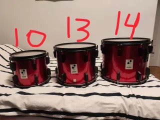 Batería Sonor Panther 80's 6 cuerpos + herrajes