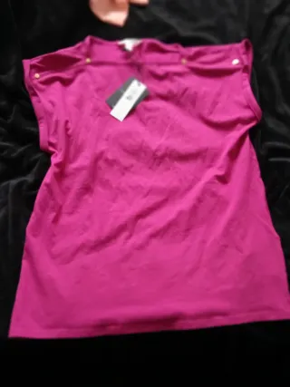 Camiseta Cortefiel Mujer Rosa Talla S